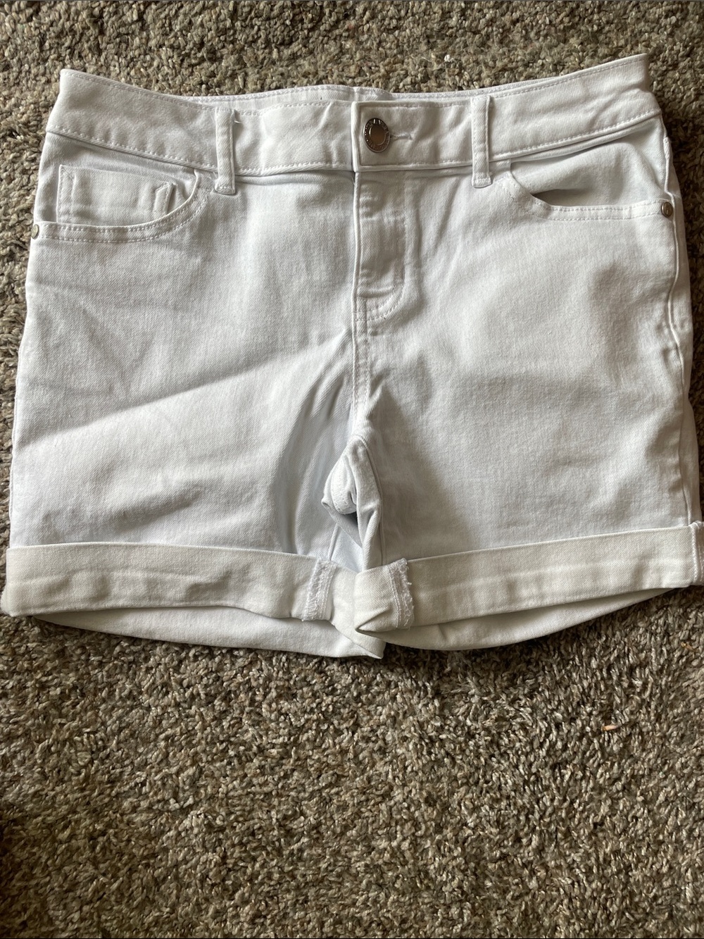 Simply Vera Vera Wang White Rolled Cuff Denim Shorts